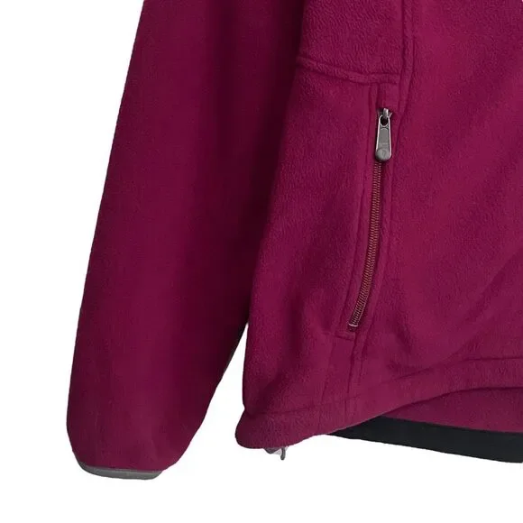 The North Face Womens Size Medium Full Zip Fleece Jacket Pockets Purple - Picture 4 of 9